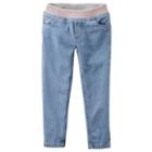 Toddler Girl Carter's Pull-on Ribbed Waistband Jeans, Size: 2t, Blue Other