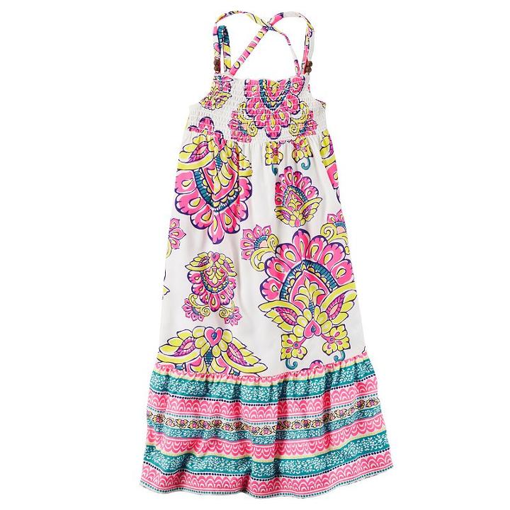 Girls 4-6x Carter's Multi-print Maxi Dress, Girl's, Size: 6, Ovrfl Oth
