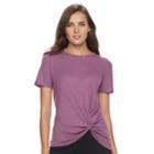 Women's Apt. 9&reg; Twist Hem Tee, Size: Xxl, Med Purple