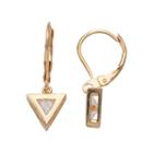 Lc Lauren Conrad Triangle Nickel Free Drop Earrings, Women's, Gold