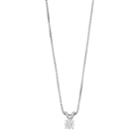 Forever Classic Sterling Silver 1/3 Carat T.w. Lab-created Moissanite Solitaire Pendant, Women's, Size: 18, White