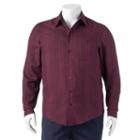 Big & Tall Haggar Classic-fit Striped Easy-care Microfiber Button-down Shirt, Men's, Size: L Tall, Drk Purple