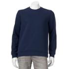 Men's Croft & Barrow&reg; Easy-care Fleece Crewneck Sweatshirt, Size: Medium, Dark Blue