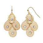 Lc Lauren Conrad Filigree Teardrop Kite Earrings, Women's, Gold