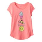 Girls Plus Size So&reg; Curved-hem Graphic Tee, Size: 20 1/2, Brt Orange