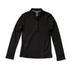 Girls 7-20 & Plus Size French Toast School Uniform Long-sleeved Polo Shirt, Girl's, Size: 18 Plus, Black