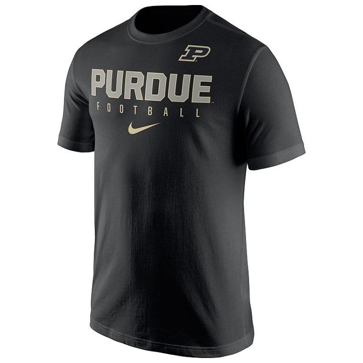 Men's Nike Purdue Boilermakers Practice Tee, Size: Medium, Black