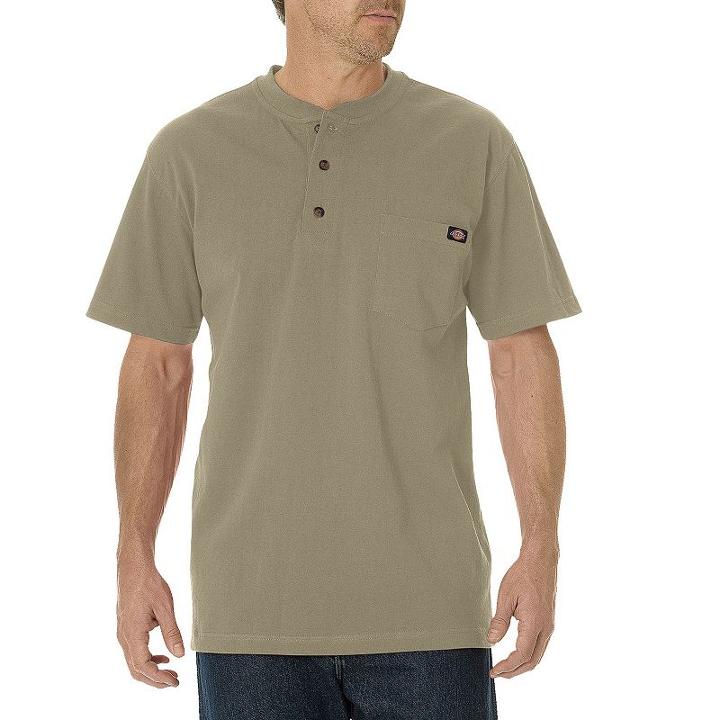Big & Tall Dickies Heavyweight Henley, Men's, Size: 3xl, Dark Beige