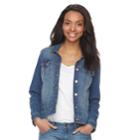 Petite Sonoma Goods For Life&trade; Denim Jacket, Women's, Size: Xs Petite, Med Blue