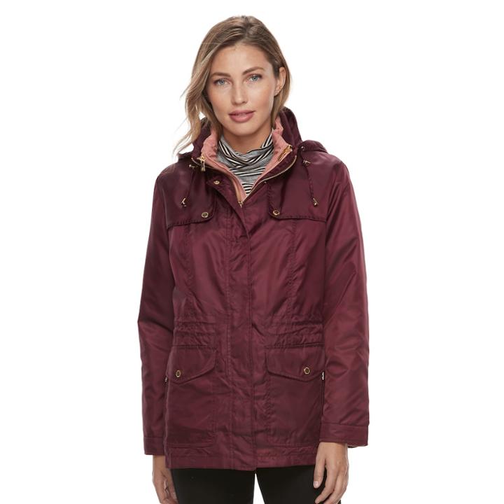 Women's D.e.t.a.i.l.s 2-in-1 Jacket, Size: Large, Dark Red