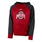 Boys 8-20 Nike Ohio State Buckeyes Therma-fit Colorblock Hoodie, Size: S 8, Red