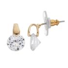 Dana Buchman Cubic Zirconia Drop Earrings, Women's, White
