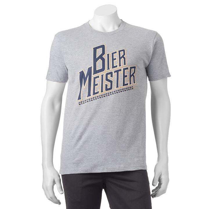 Men's Bier Meister Tee, Size: Xl, Med Grey