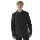 Men's Vans Linear Button-down Shirt, Size: Medium, Black