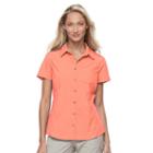Women's Columbia Amberley Stream Solid Shirt, Size: Medium, Orange Oth