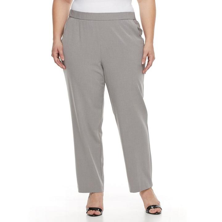 Plus Size Croft & Barrow&reg; Straight-leg Pull-on Dress Pants, Women's, Size: 16 W, Grey Other