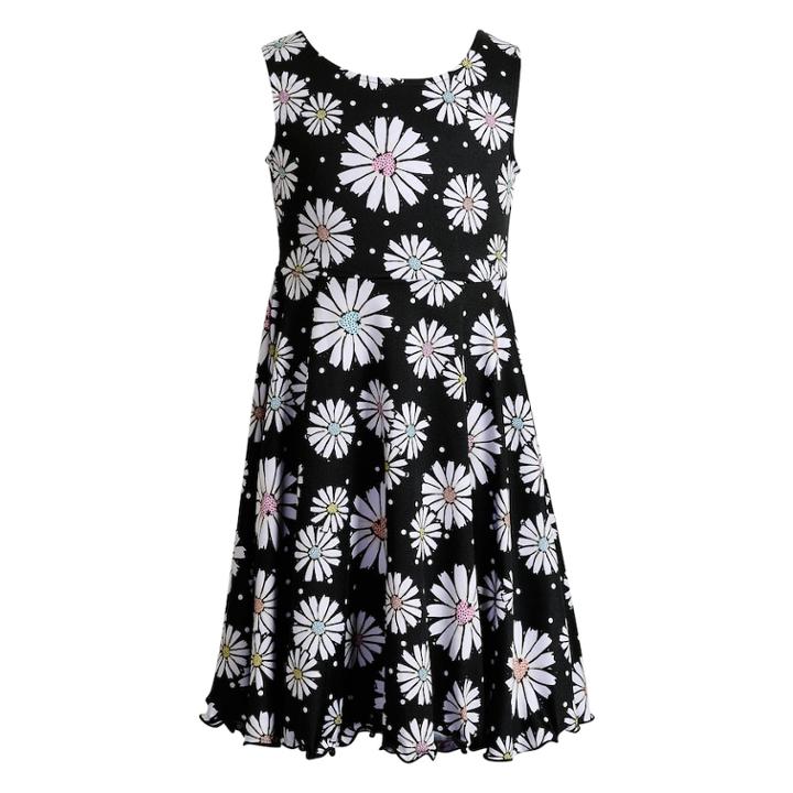 Girls 4-6x Youngland Daisy/tie-dye Reversible Knit Dress, Size: 6x, Multi