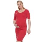 Maternity A:glow Ruched Sheath Dress, Women's, Size: Xs Maternity, Med Pink