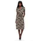 Petite Dana Buchman Floral Pintuck Shirtdress, Women's, Size: S Petite, Beig/green (beig/khaki)