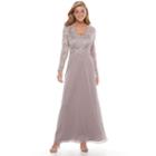 Women's 1 By 8 Illusion Lace Evening Gown, Size: 10, Med Purple