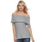 Women's Juicy Couture Marled Off-the-shoulder Top, Size: Small, Grey