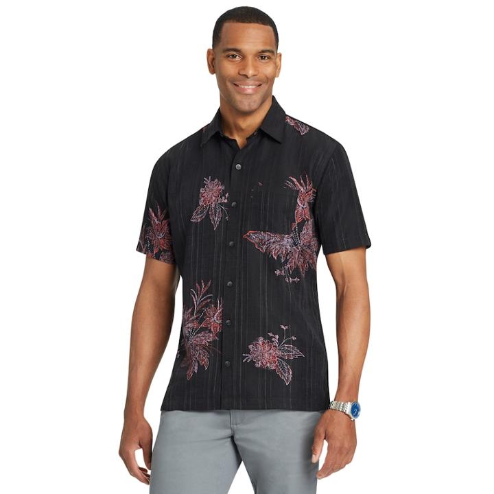 Men's Van Heusen Air Classic-fit Patterned Button-down Shirt, Size: Xl, Red
