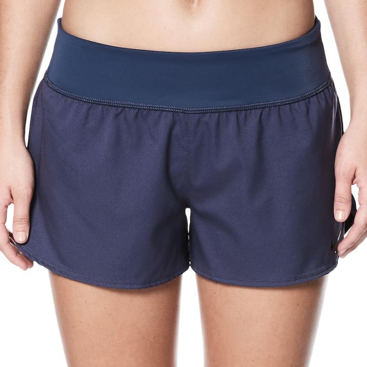 Women's Nike Solid Boardshort Swim Bottoms, Size: Large, Med Blue