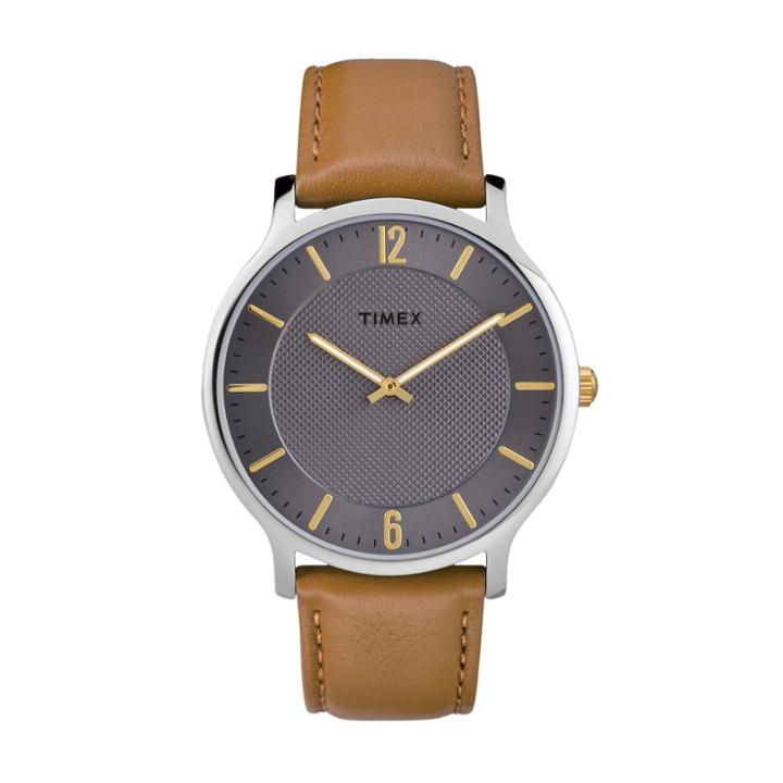Timex Men's Metropolitan Skyline Leather Watch - Tw2r49700jt, Size: Large, Brown