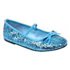Kids Blue Sequin Costume Ballet Flats, Girl's, Size: 11-12