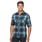 Big & Tall Rock & Republic Plaid Button-down Shirt, Men's, Size: Xxl Tall, Dark Blue