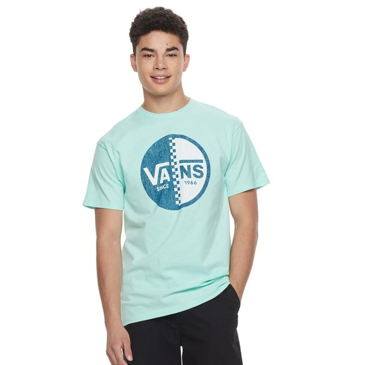Men's Vans Half Disc Tee, Size: Large, Lt Green