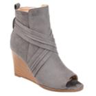Journee Collection Sabeena Women's Wedge Ankle Boots, Size: 6.5, Grey