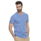 Men's Marc Anthony Slim-fit Linen-blend Tee, Size: Xxl, Med Blue