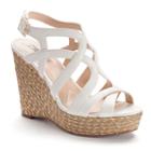 Jennifer Lopez Women's Espadrille Wedge Sandals, Size: 8, White