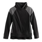 Girls 7-16 & Plus Size So&reg; Microfleece Cowlneck Pullover, Size: 20 1/2, Black