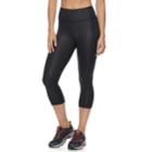 Women's Fila Sport&reg; Shiny High-waisted Capri Leggings, Size: Medium, Black