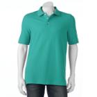 Men's Croft & Barrow&reg; True Comfort Classic-fit Pique Performance Polo, Size: Large, Turquoise/blue (turq/aqua)