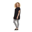 Madden Nyc Flat Knit Side Lace Up Poncho, Women's, Oxford