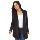 Women's Apt. 9&reg; French Terry Cardigan, Size: Small, Black