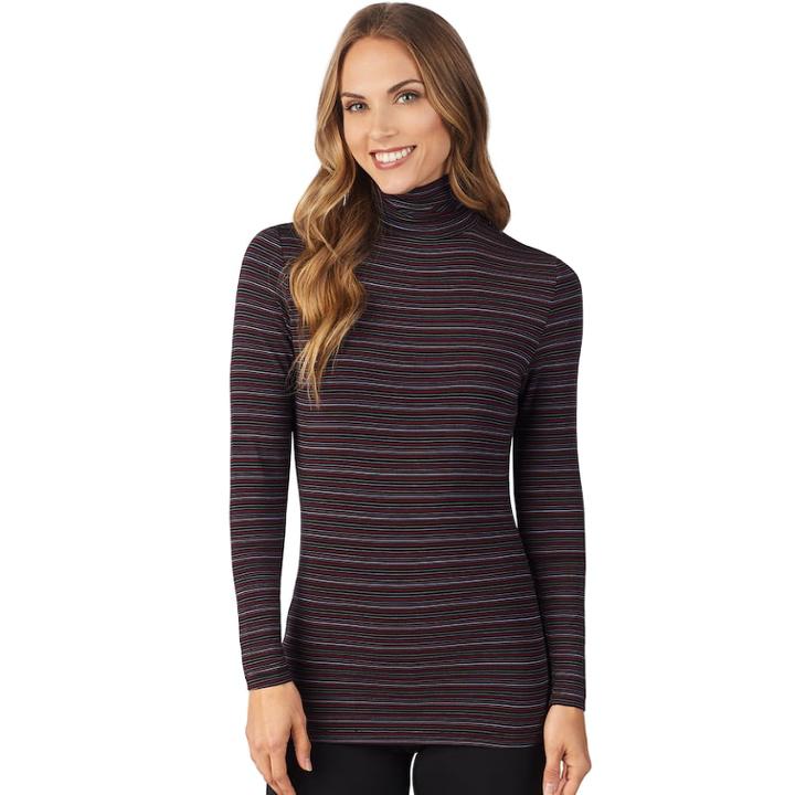 Women's Cuddl Duds Softwear Turtleneck, Size: Xs, Oxford