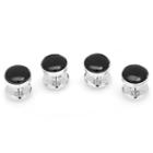 Silver & Onyx Stud Set, Men's, Black
