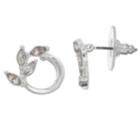 Lc Lauren Conrad Nickel Free Simulated Crystal Button Earring, Women's, Silver