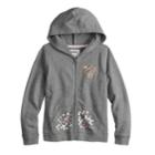 Girls 4-12 Sonoma Goods For Life&trade; Embellished Hoodie, Size: 10, Light Grey