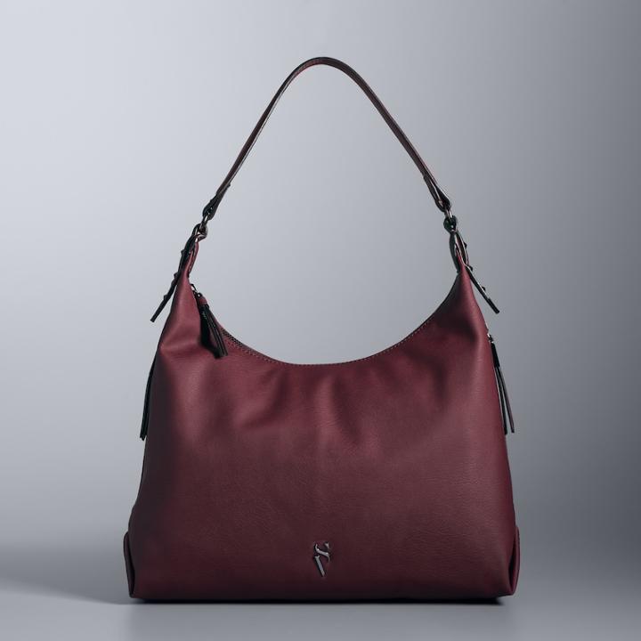 Simply Vera Vera Wang Elbridge Hobo, Women's, Dark Pink