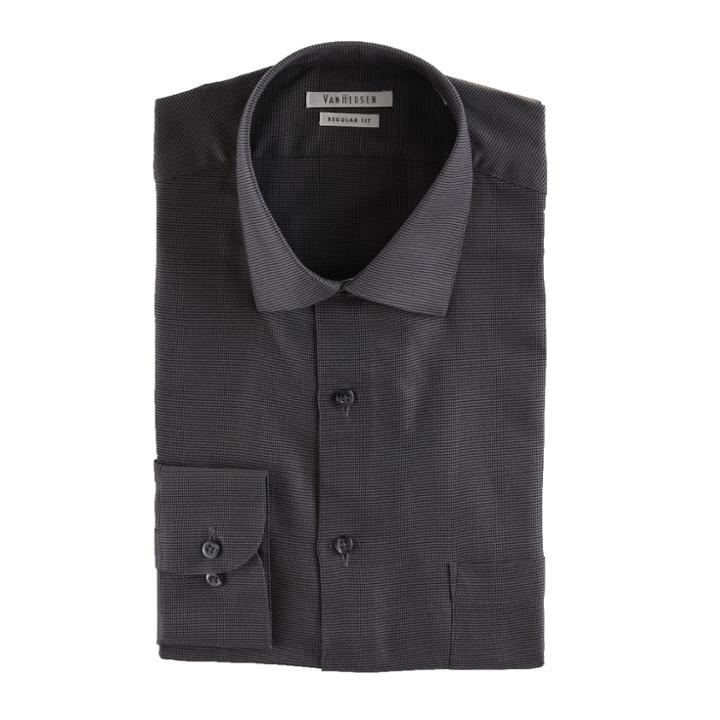 Men's Van Heusen Regular-fit Wrinkle-free Dress Shirt, Size: 2x-36/37, Grey (charcoal)