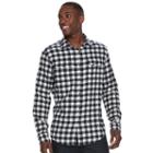 Men's Sonoma Goods For Life&trade; Plaid Flannel Button-down Shirt, Size: Medium, White Oth