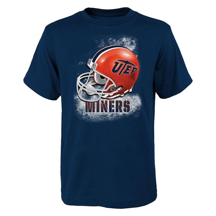 Boys 8-20 Utep Miners Helmet Tee, Boy's, Size: M(10-12), Blue