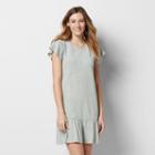 Women's Sonoma Goods For Life&trade; Flounce T-shirt Dress, Size: Small, Grey