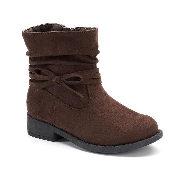 Jumping Beans Carol Toddler Girls' Casual Boots, Size: 11, Brown