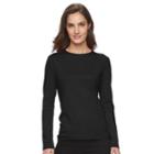 Women's Croft & Barrow&reg; Classic Crewneck Tee, Size: Xs, Black